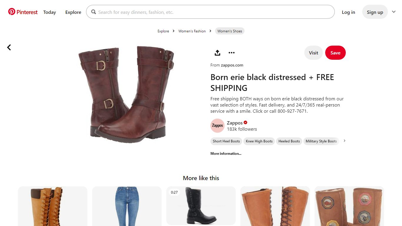 Born Erie | Leather boots women, Military style boots, Short heel boots